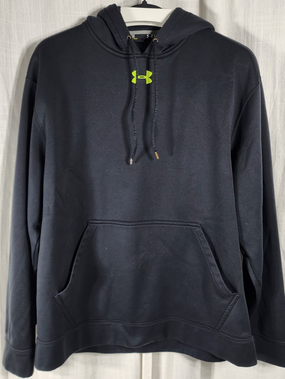 Under Armour Men's Black Hoodie with Neon Logo